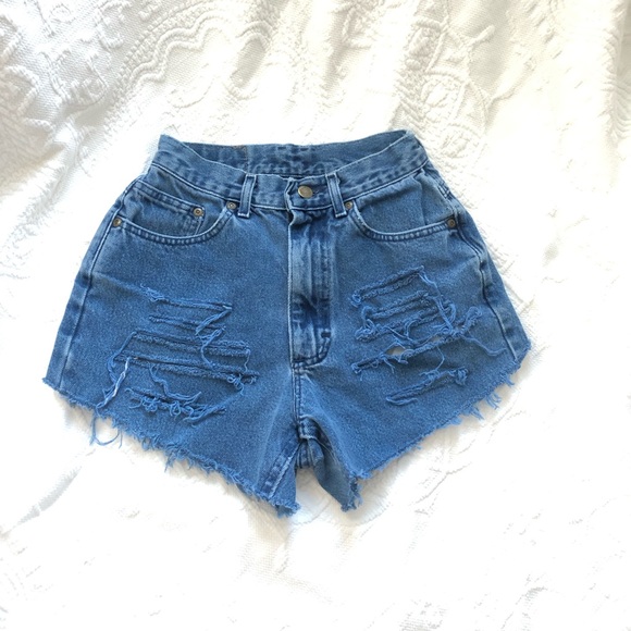 Vintage Pants - Vintage Custom Riders Shorts Indigo Blue Size 00